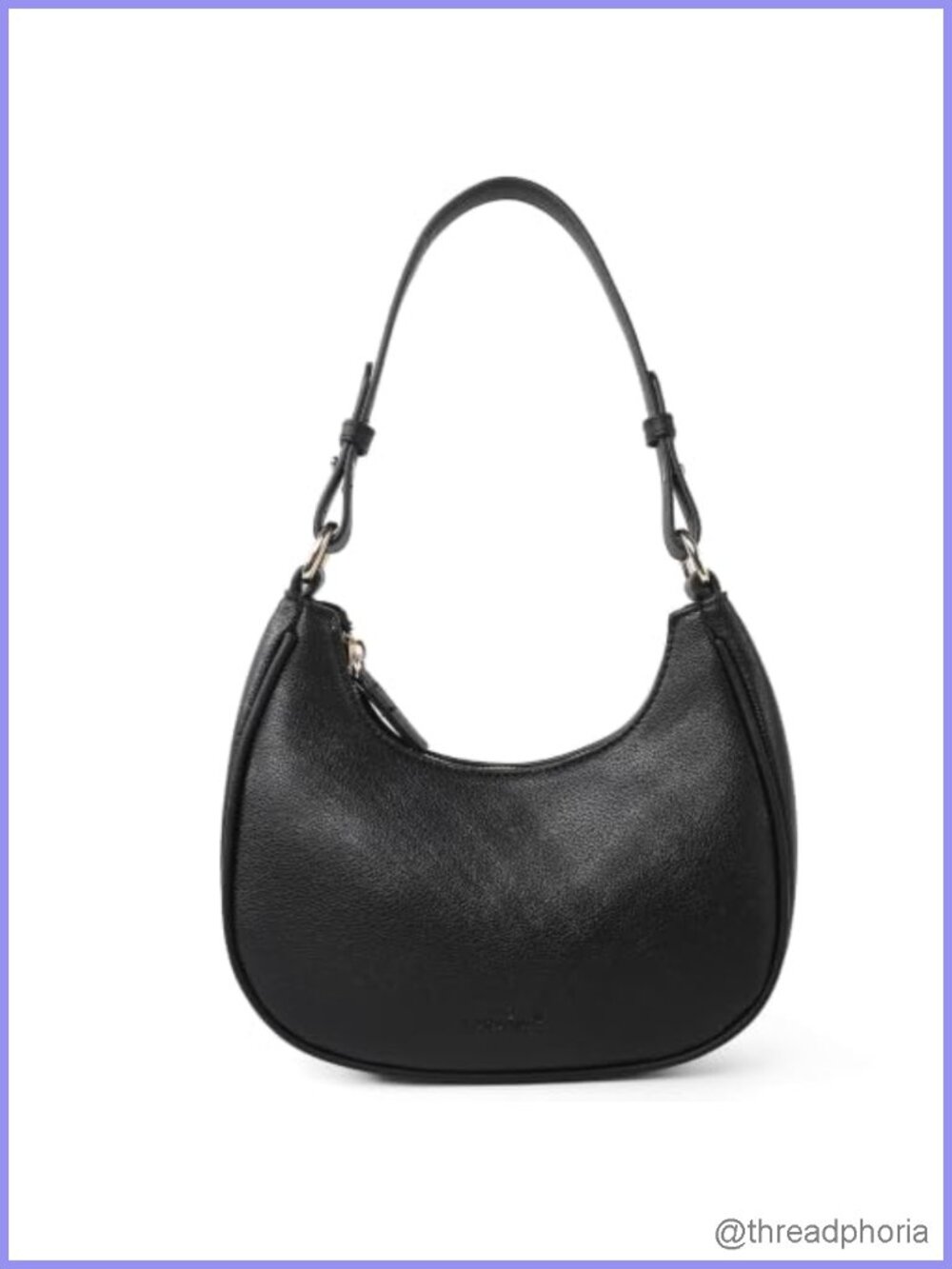 PU Leather Crescent Hobo Shoulder Bag Women Small Handbag Purse